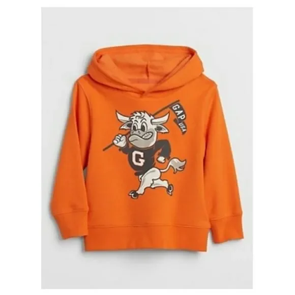 GAP Pullover Hoodie with Bull Carrying GAP Flag - Picture 2 of 4